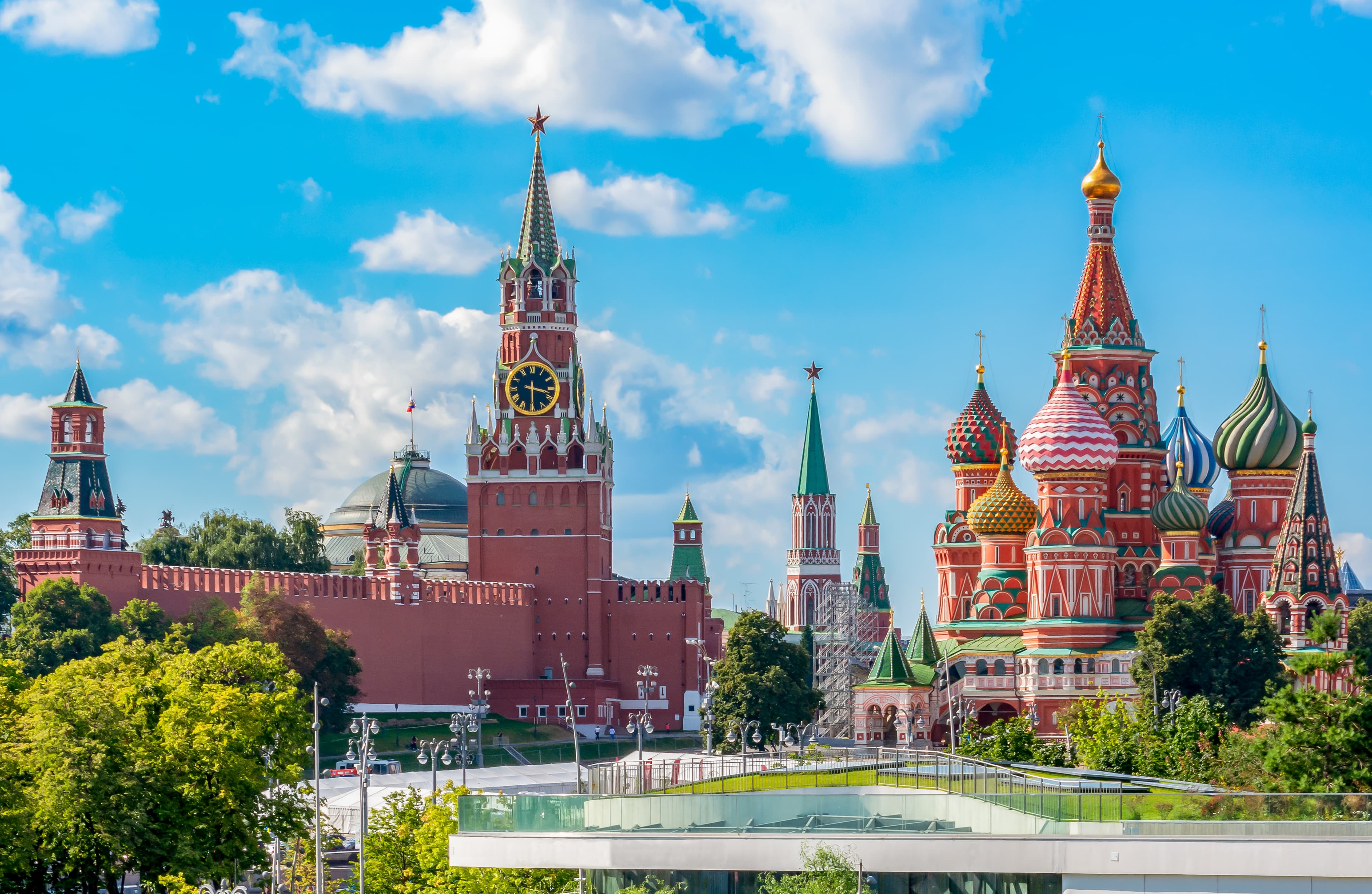 Kremlin en Basiliuskathedraal in Moskou