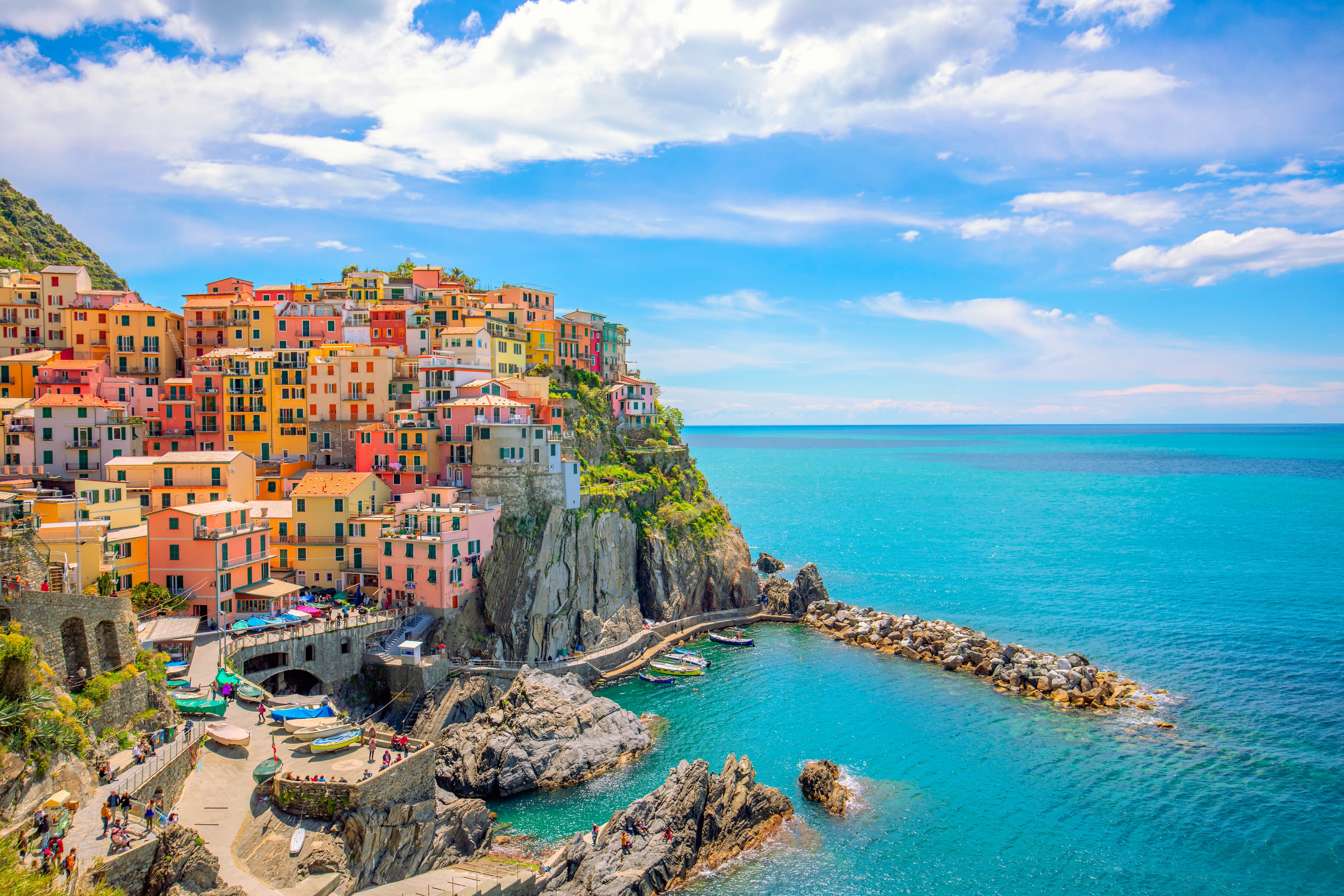 Kleurrijke huizen van Cinque Terre aan de Italiaanse kust